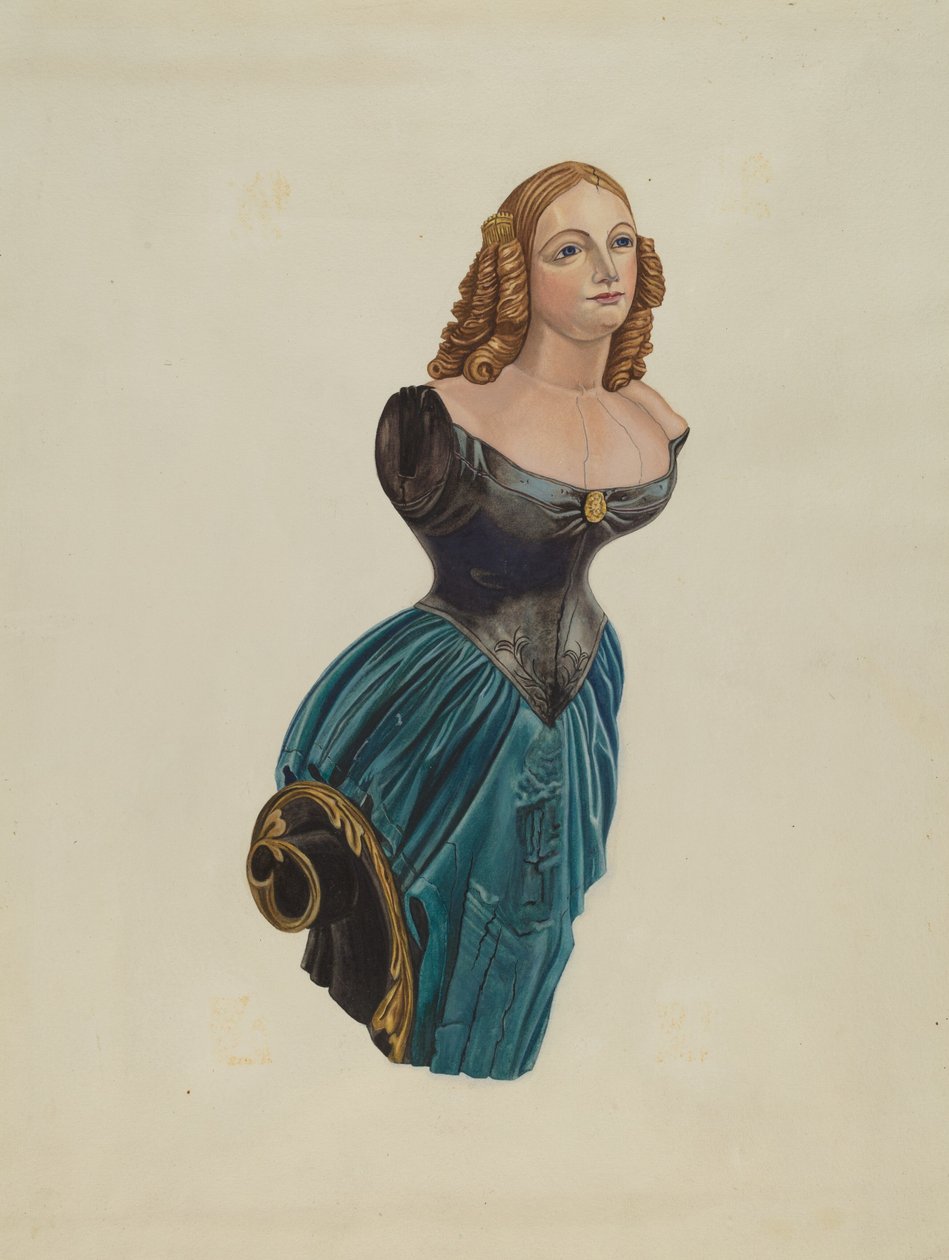 Galjonsfigur: "Jenny Lind" av American 20th Century