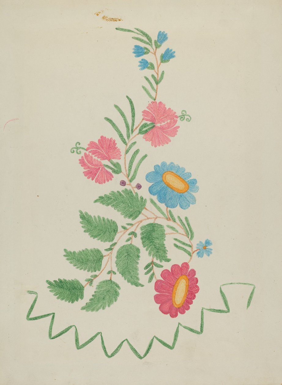 Blommotiv av American 20th Century
