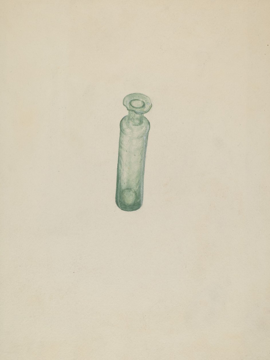 Medicinflaska av glas av American 20th Century
