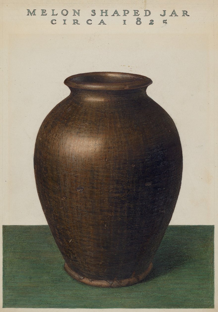 Melonformad burk av American 20th Century