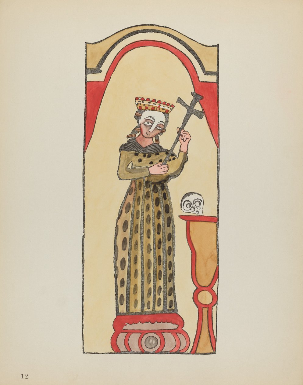 Plåt 12: Saint Rita: Från portföljen "Spanska kolonialdesigner i New Mexico" av American 20th Century