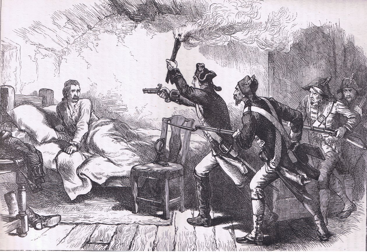 Arrest of General Westcott, illustration från Cassells History of the United States publicerad av Cassell, Petter & Galpin, c.1900 (litho) av American English school
