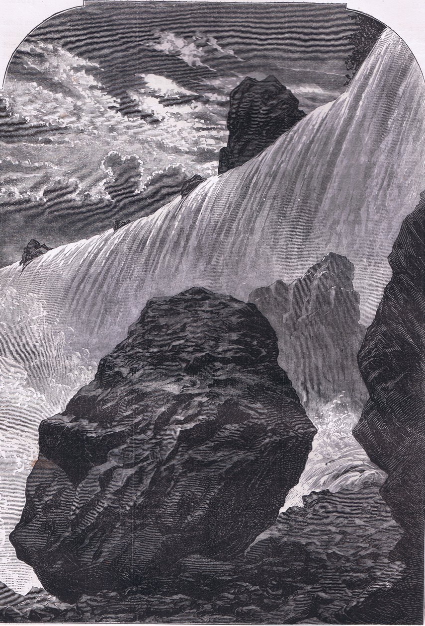 Niagara Falls, illustration från Cassells History of the United States publicerad av Cassell, Petter & Galpin, c.1900 (litho) av American English school