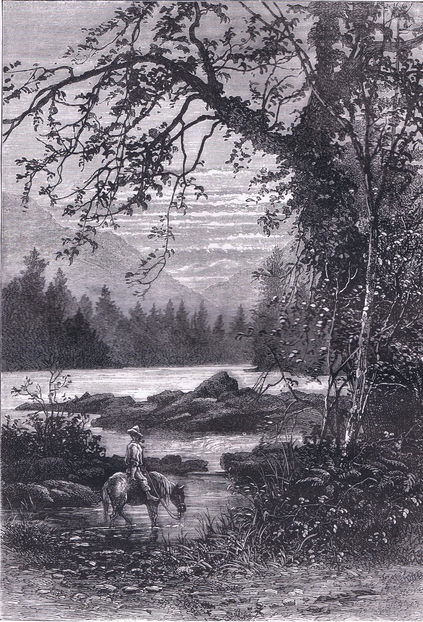 View of North Carolina, illustration från Cassells History of the United States publicerad av Cassell, Petter & Galpin, c.1900 (litho) av American English school