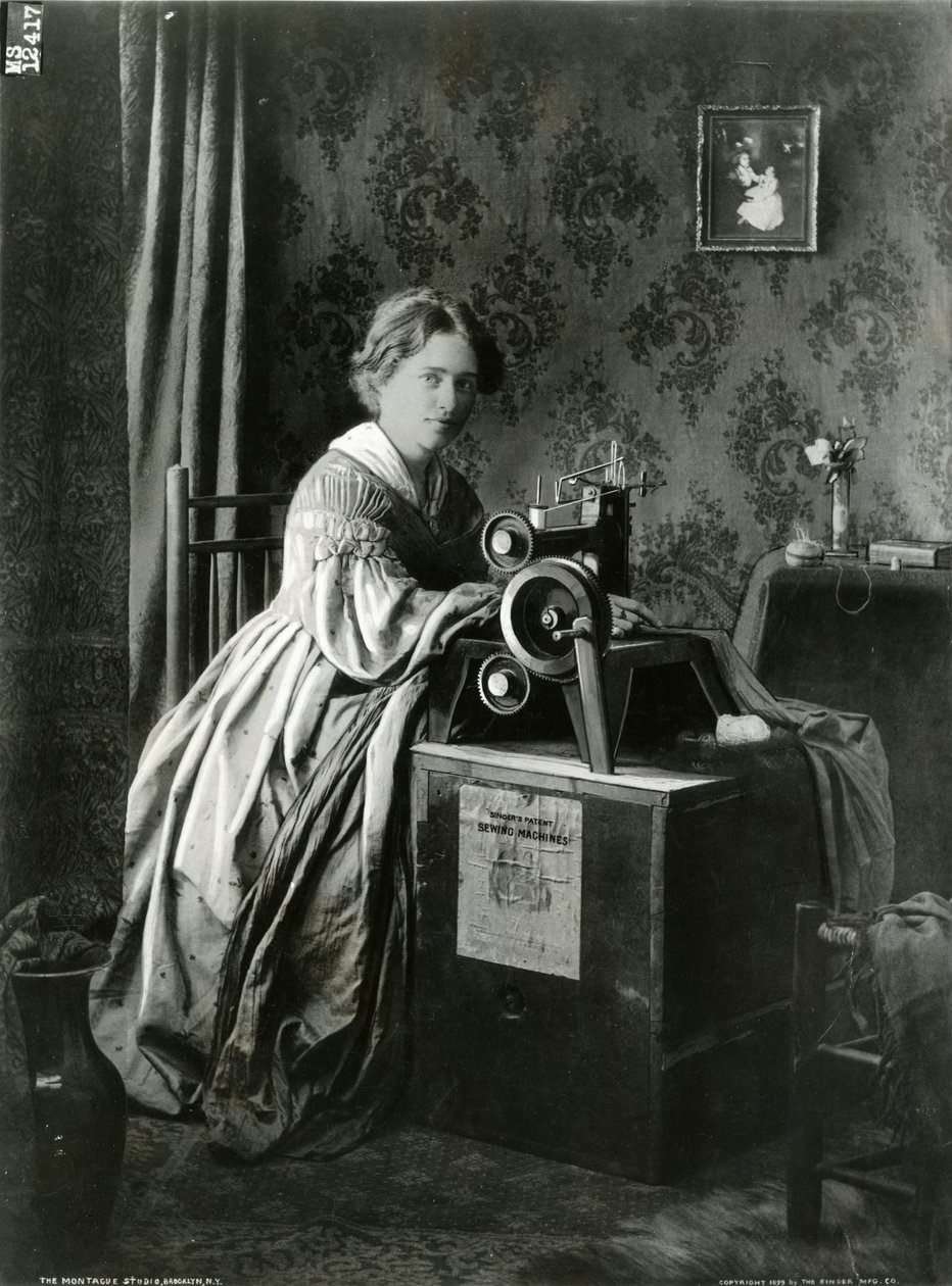 Annons för Singers patentsymaskiner, 1899 av American Photographer