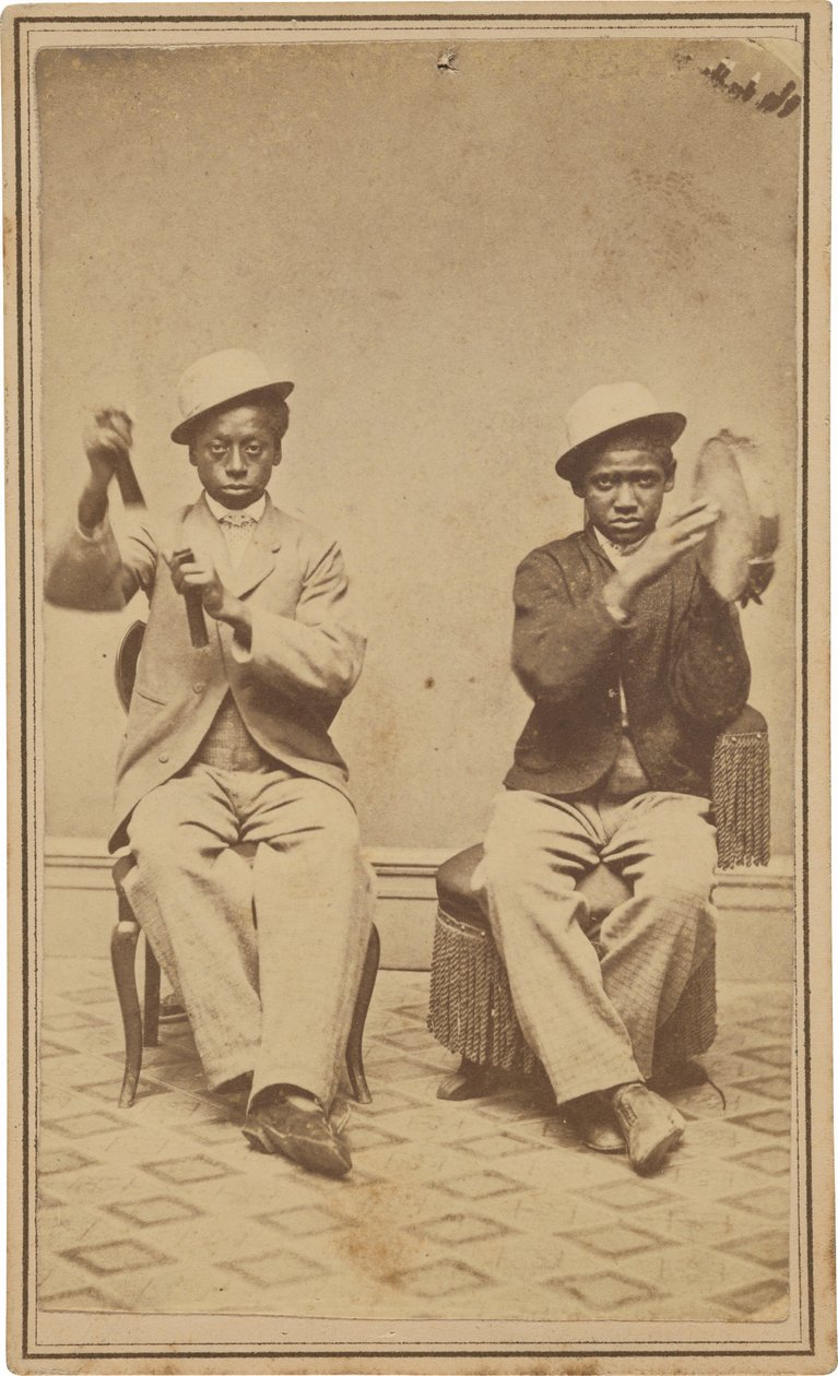 "Klockpojkar vid Barrett House, Burlington, Iowa",ca. 1863 (foto) av American Photographer
