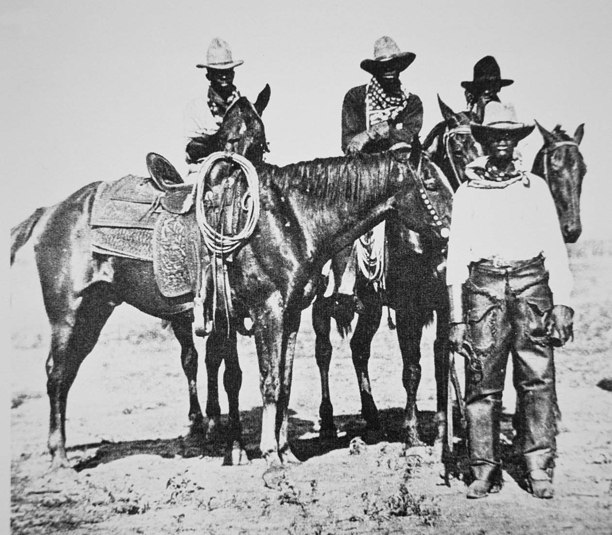 Black Cowboys i Bonham, Texas, ca 1890 (s/v foto) av American Photographer