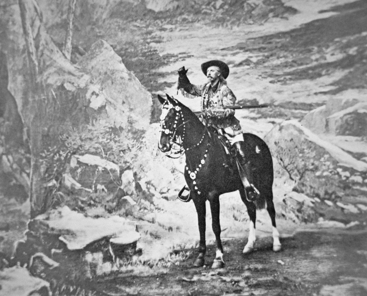 Buffalo Bill Cody (1846-1917) (s/v foto) av American Photographer