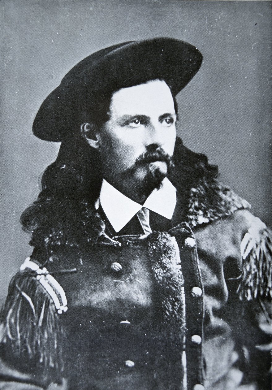 Buffalo Bill Cody (1846-1917) 1869 (s/v foto) av American Photographer