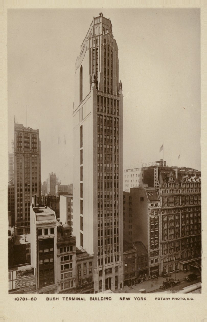 Bush Terminal Building, New York City, USA (svartvitt foto) av American Photographer
