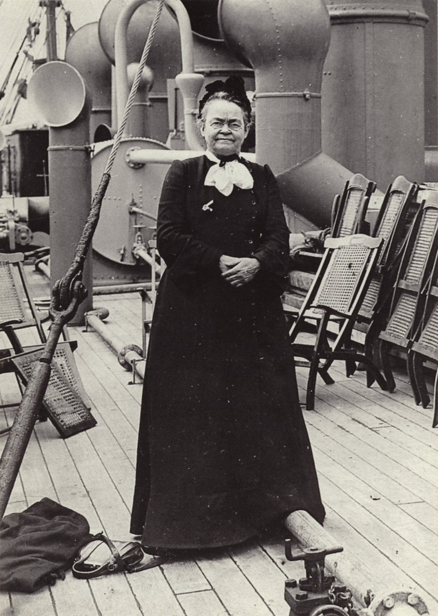 Carrie Nation (1846-1911), amerikansk radikal nykterhetskämpe, ca 1905 (svartvitt foto) av American Photographer