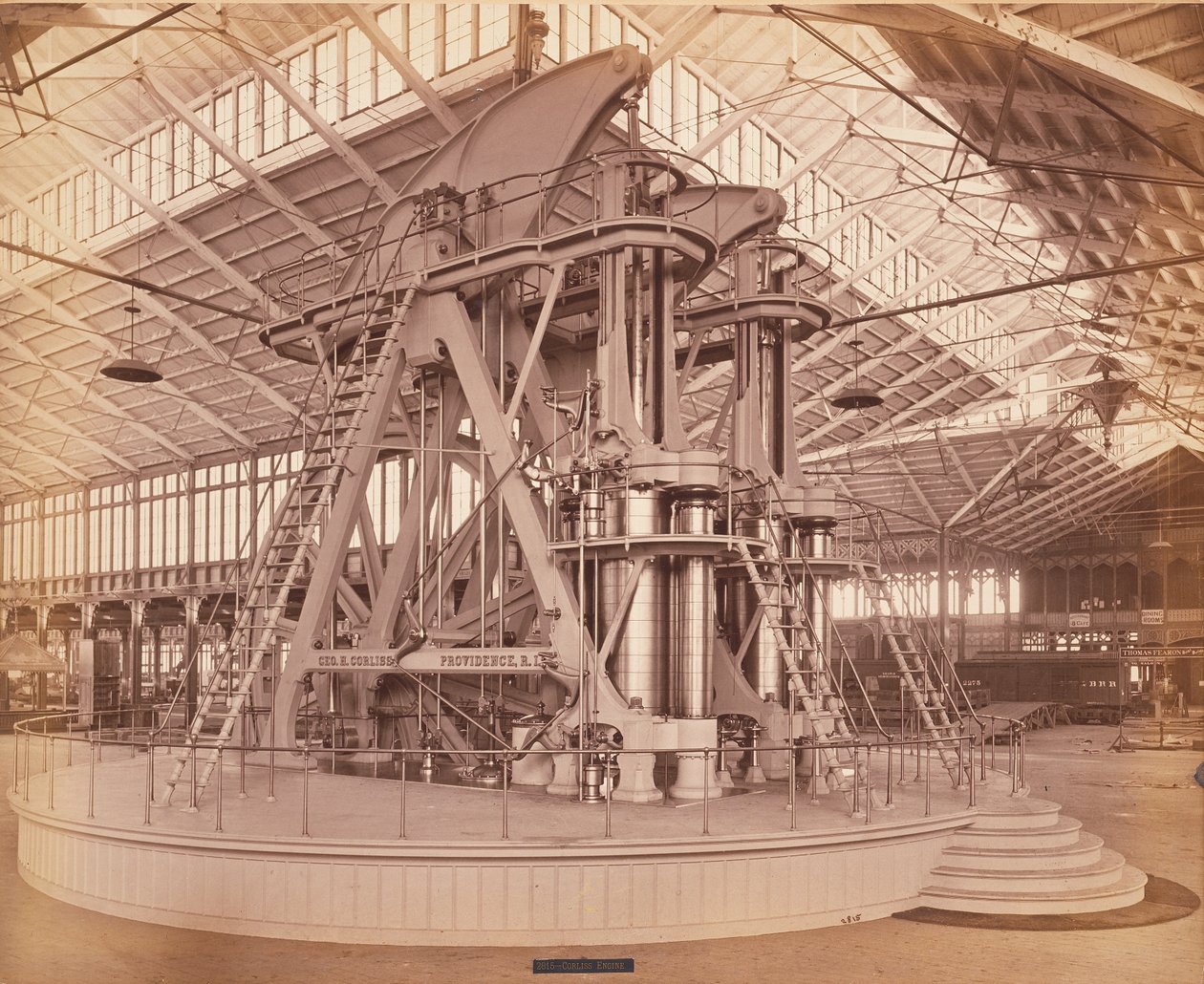 Corliss Engine, Centennial International Exhibition, Philadelphia, 1876 (albumintryck) av American Photographer