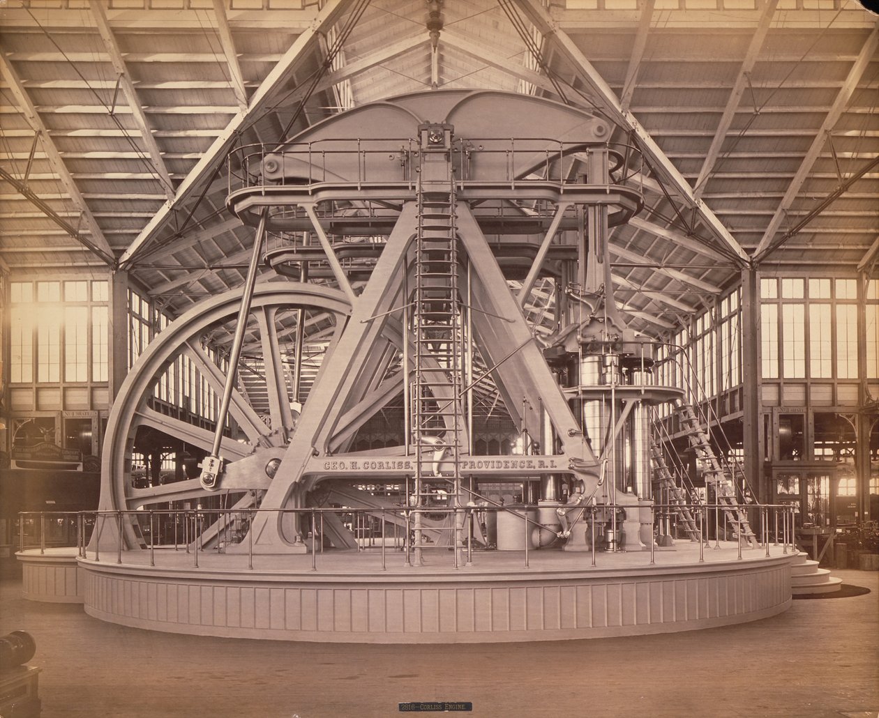 Corliss Engine, Centennial International Exhibition, Philadelphia, 1876 (albumintryck) av American Photographer