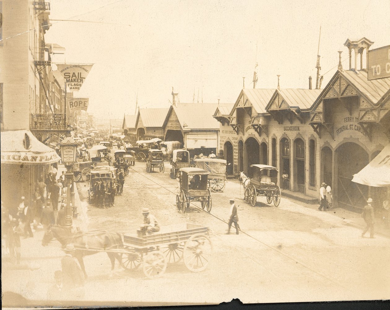 Delaware Avenue, norr om Market Street (albumintryck) av American Photographer