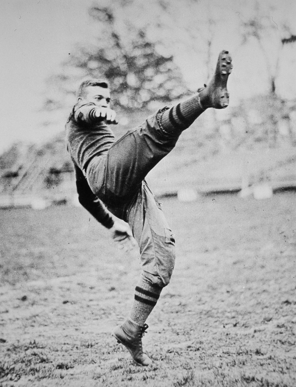 Dwight D. Eisenhower som kadettfotbollsspelare vid West Point Academy, New York av American Photographer