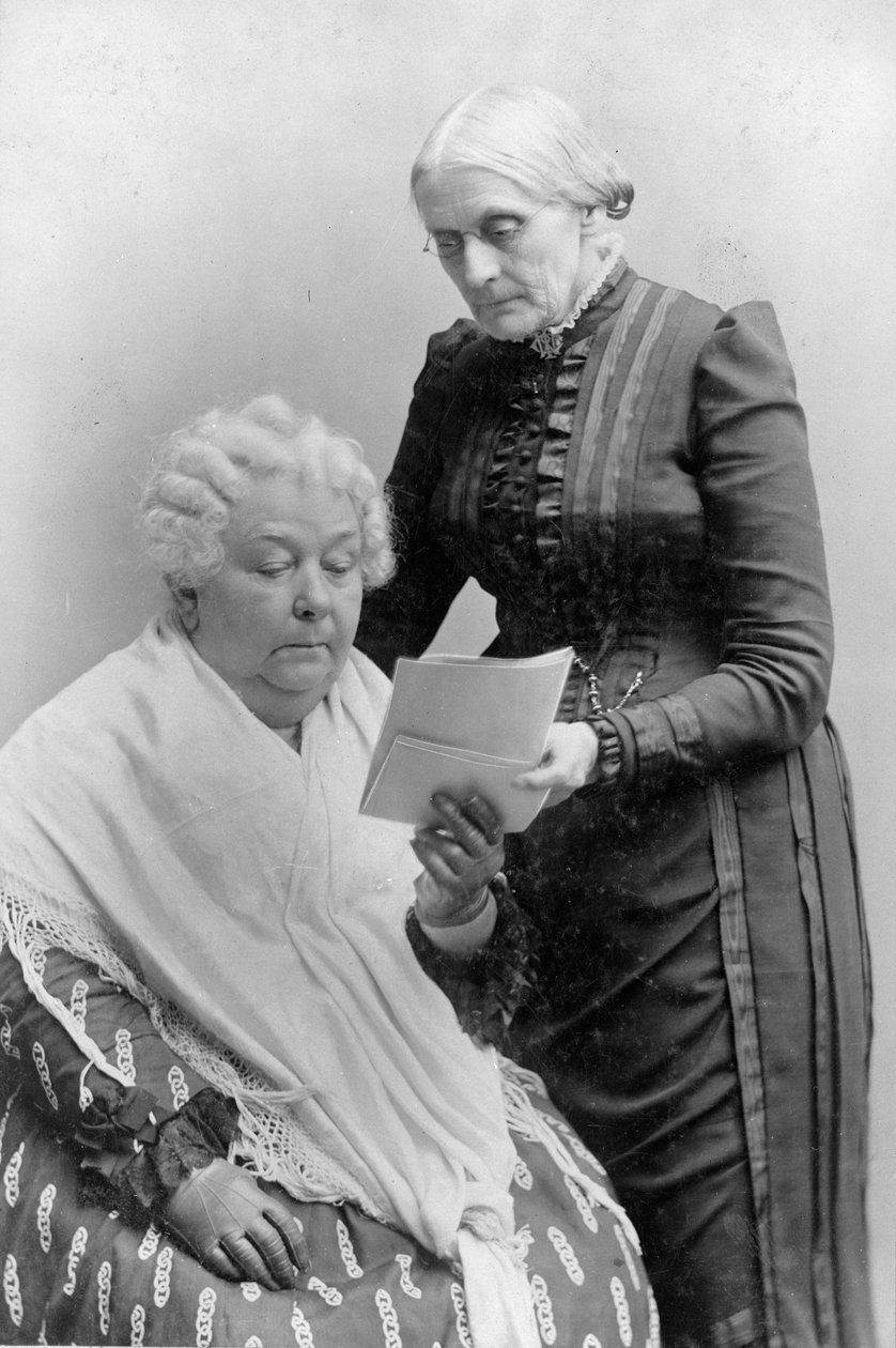 Elizabeth Cady Stanton med sin vän Susan B. Anthony, ca 1900 av American Photographer