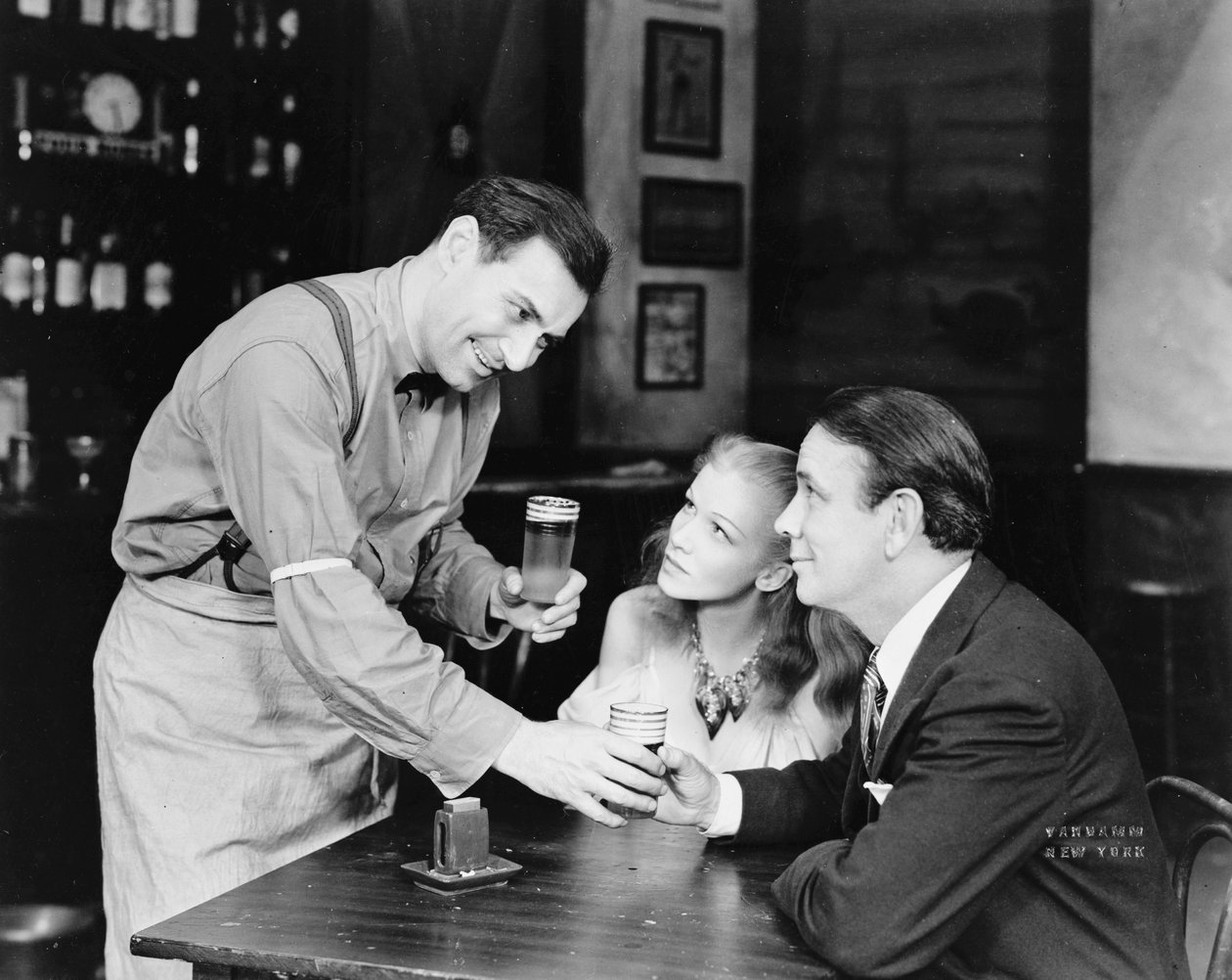 Gene Kelly, Julie Haydon och Eddie Dowling i en scen från American Theatre Guilds uppsättning av Time of Your Life, 1939-40 av American Photographer