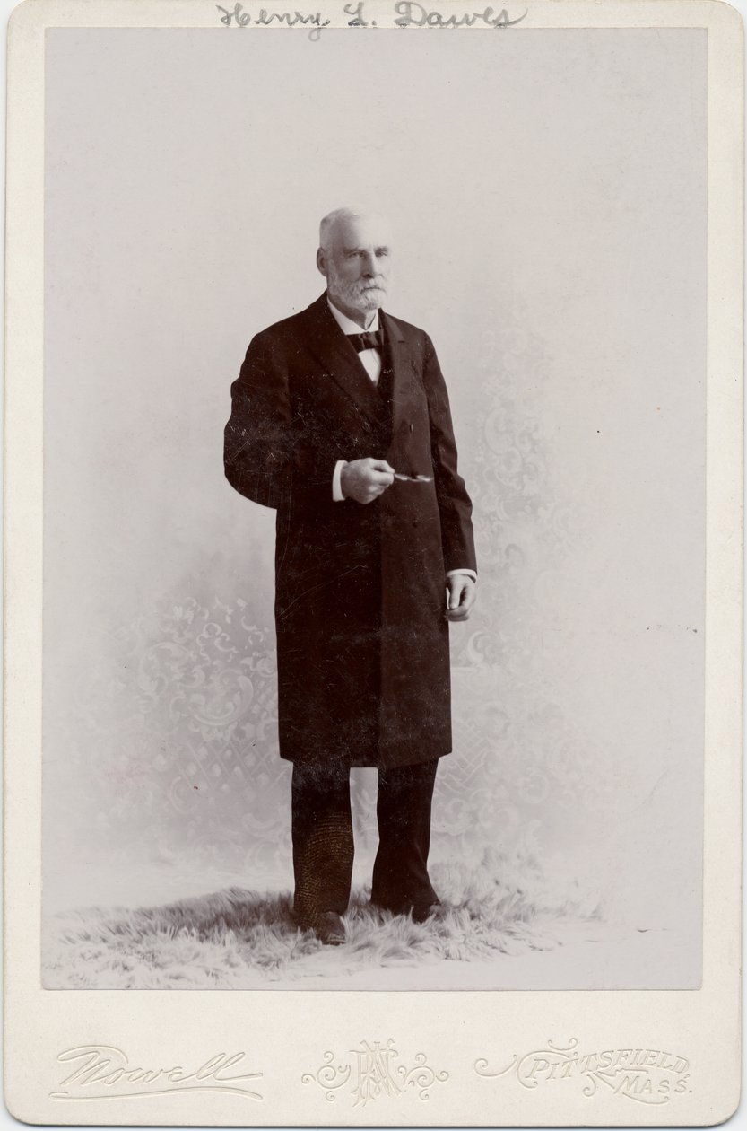 Henry Laurens Dawes (1816-1903), amerikansk senator, foto av Nowell, Pittsfield, Massachusetts (albumfoto) av American Photographer