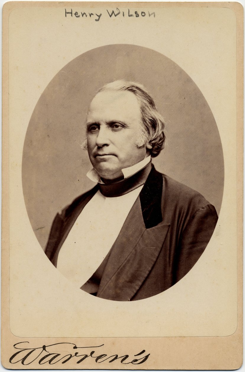Henry Wilson (1812-75), 18:e vicepresident i USA; foto av George Warren, Boston (albumfoto) av American Photographer