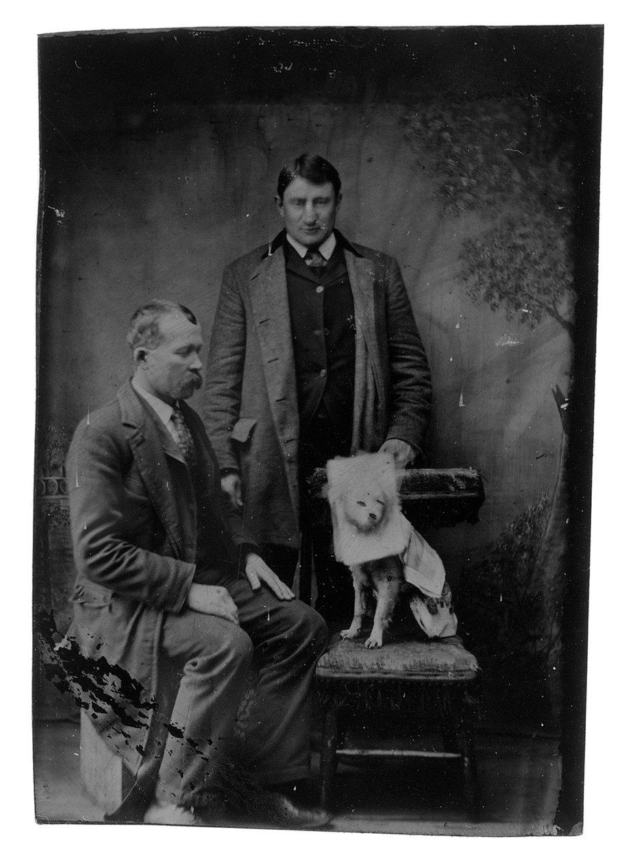 Honus Wagner och vän, ca 1898 (bleckfoto) av American Photographer