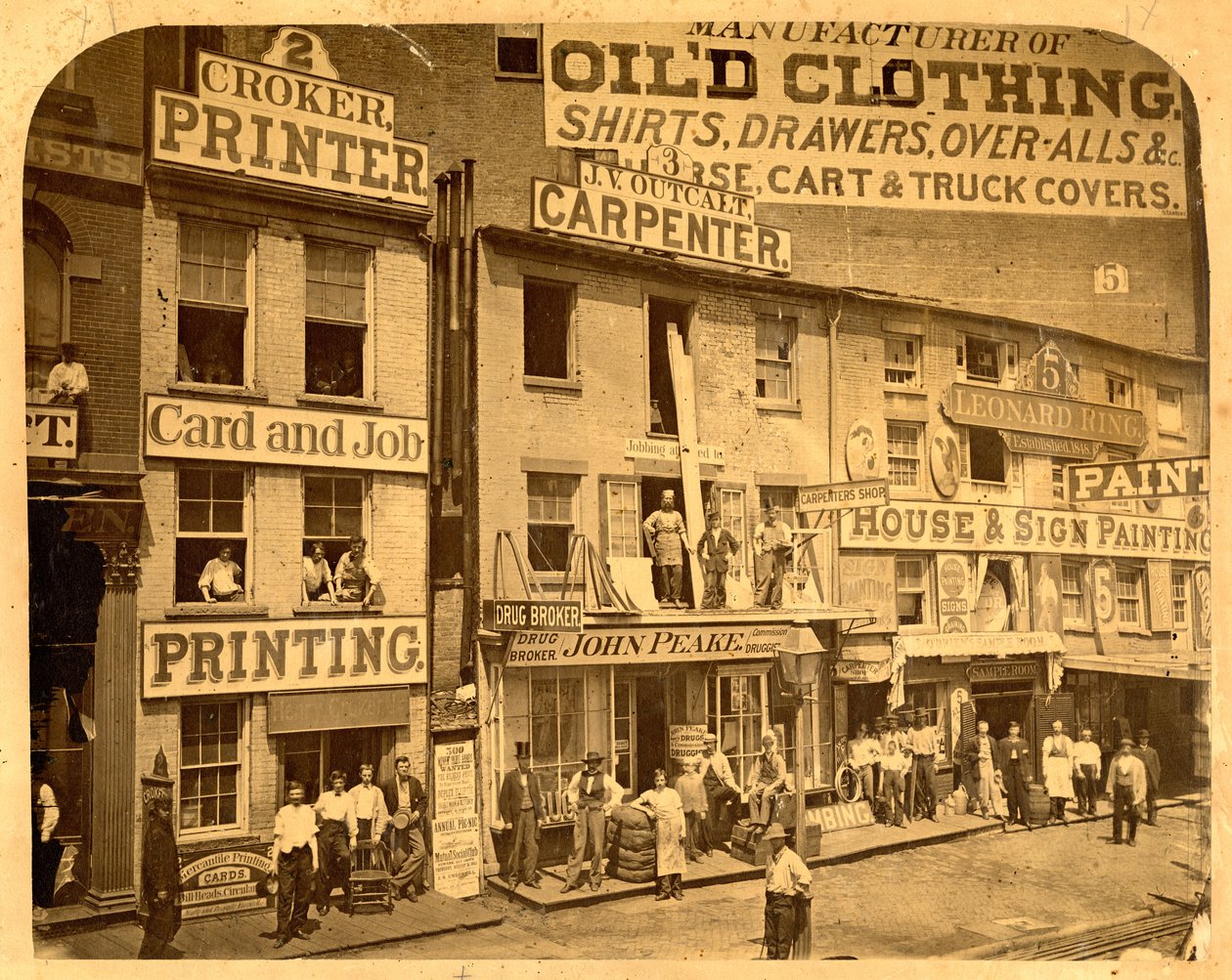 Lower Hudson Street, N.Y.C., 1865 (gelatinsilvertryck) av American Photographer