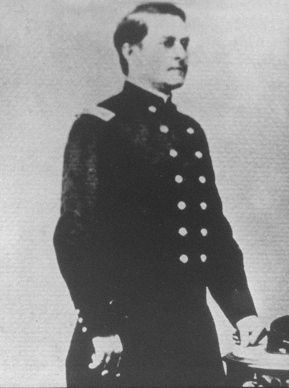 Major Marcus A. Reno från 7th U.S. Cavalry (s/v foto) av American Photographer
