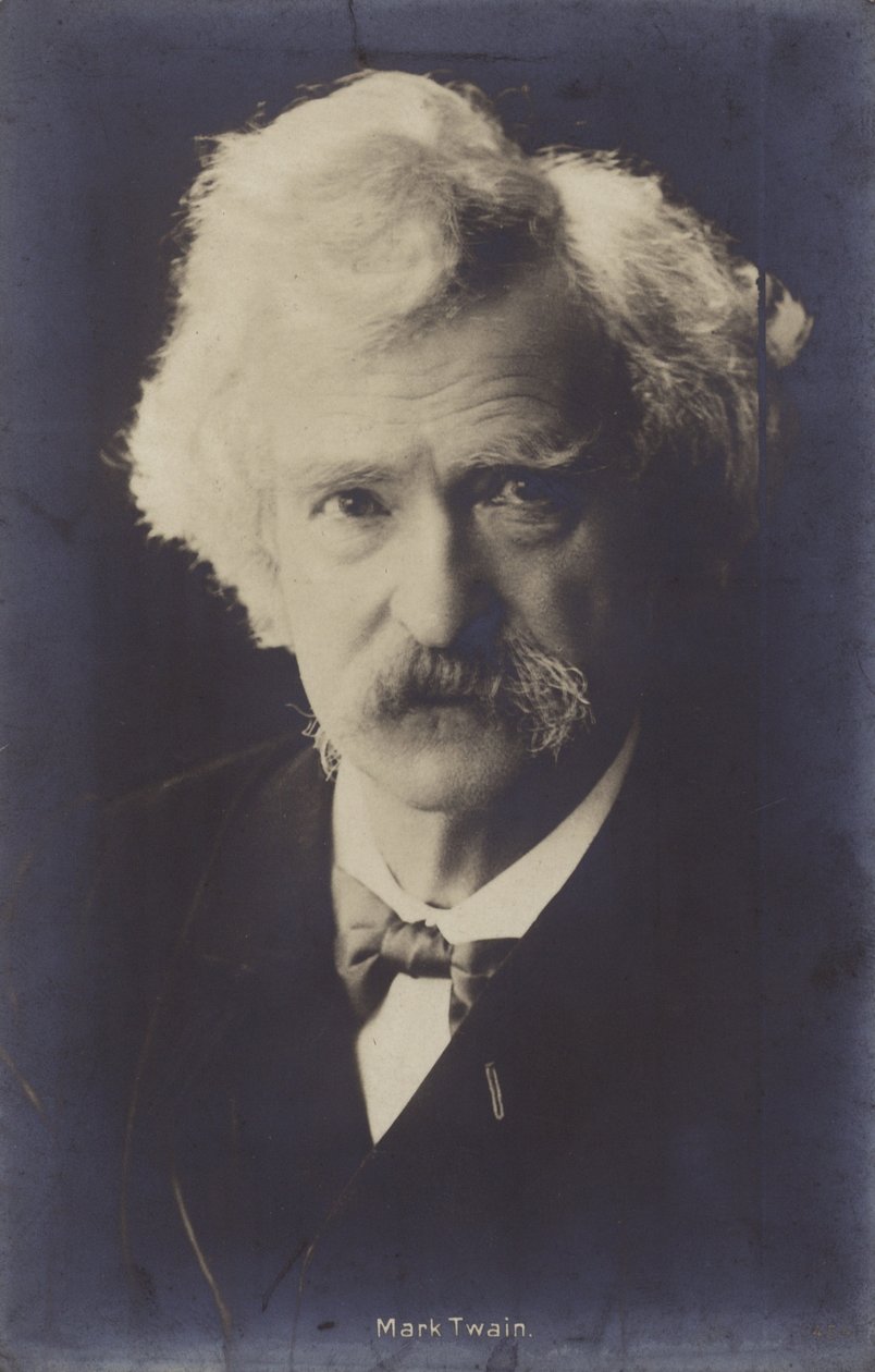 Mark Twain (1835-1910), amerikansk författare (svartvitt foto) av American Photographer