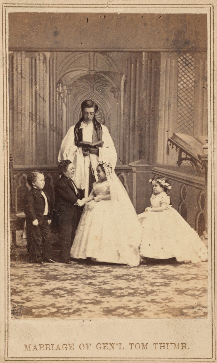 General Tom Thumb gifter sig,1863 (foto) av American Photographer