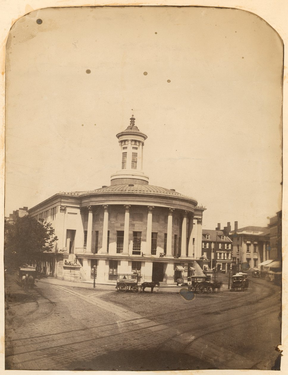 Merchants Exchange Building, 3rd Street at Walnut, ca 1859 av American Photographer