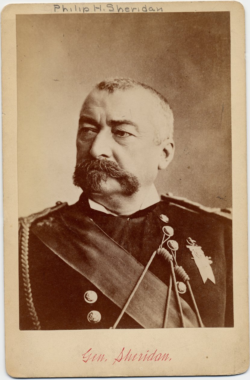Philip Henry Sheridan (1831-88), unionsarmégeneral (albumfoto) av American Photographer