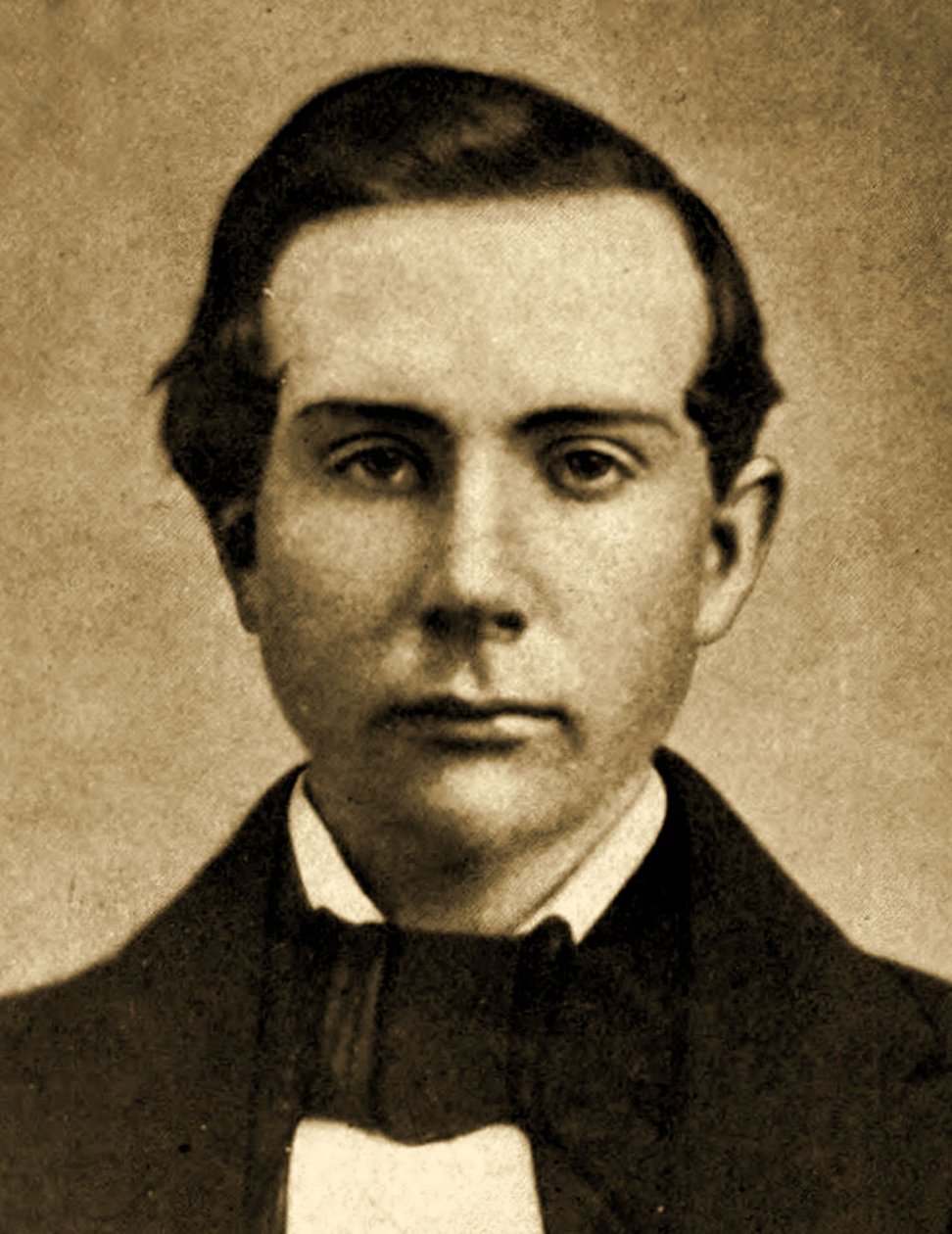 Porträtt av John D. Rockefeller, 18 år gammal, 1857 av American Photographer