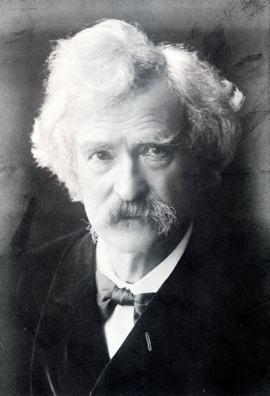 Porträtt av Mark Twain (1835 - 1910). av American Photographer