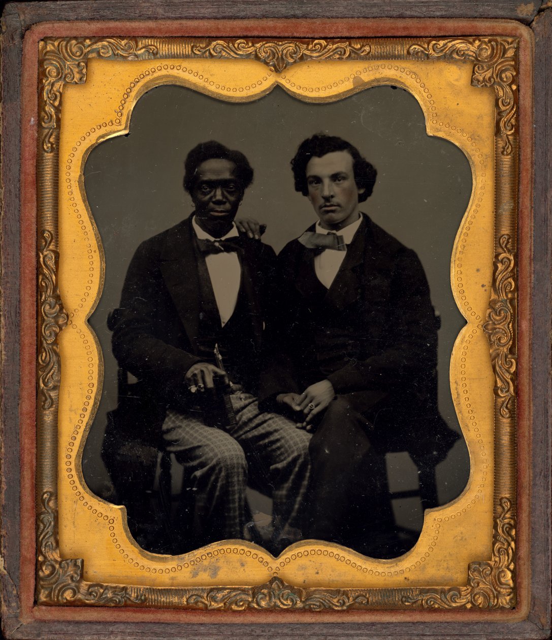 Porträtt av två män,ca. 1860 (foto) av American Photographer