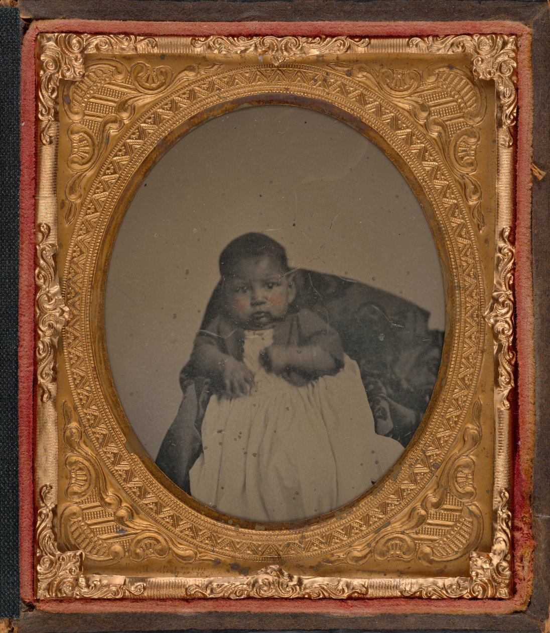 Porträtt av en baby,ca. 1860 (foto) av American Photographer