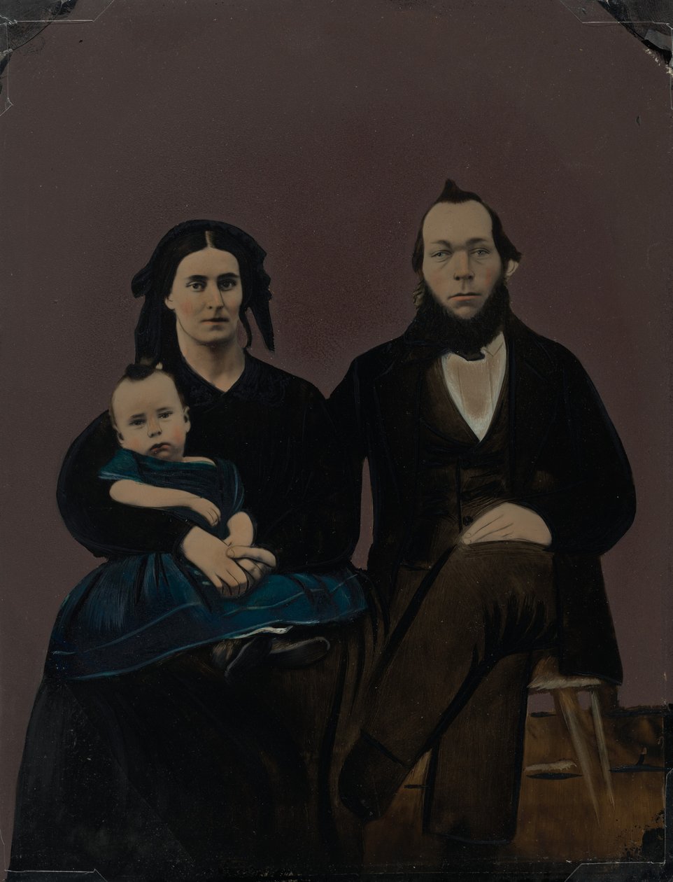 Porträtt av en familj,1860-talet (foto) av American Photographer