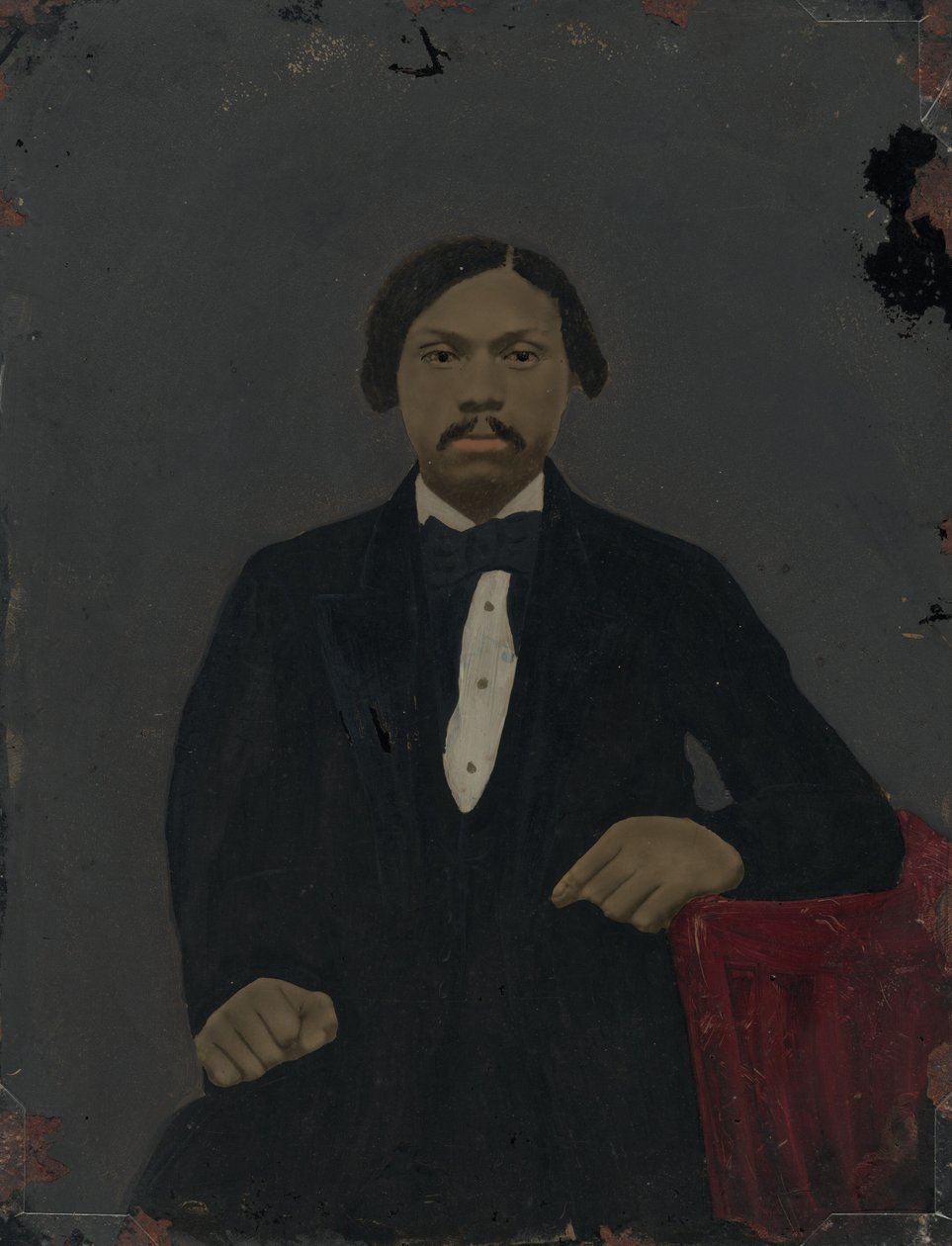 Porträtt av en man,1860-talet (foto) av American Photographer