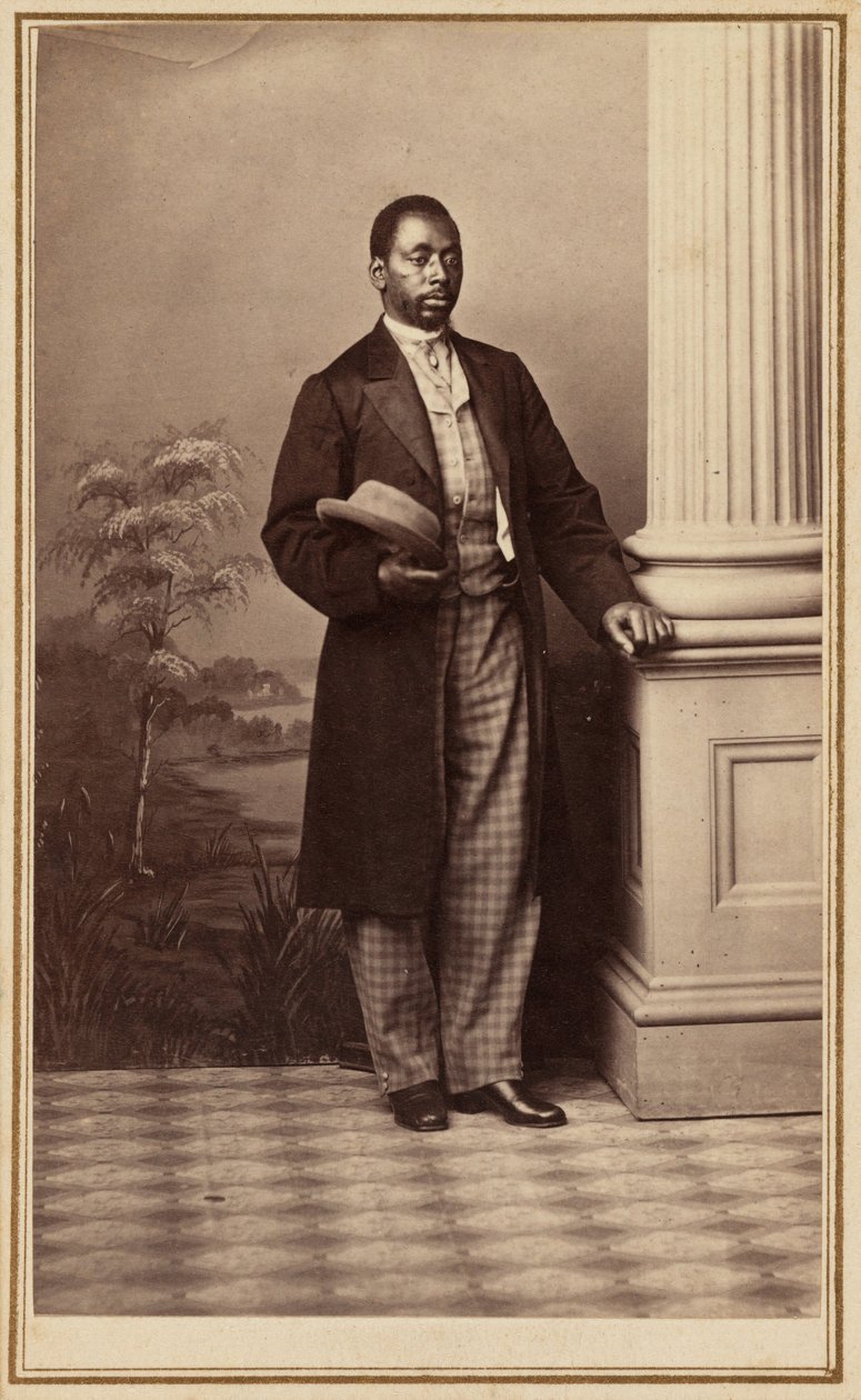 Porträtt av en man,1860-talet (foto) av American Photographer