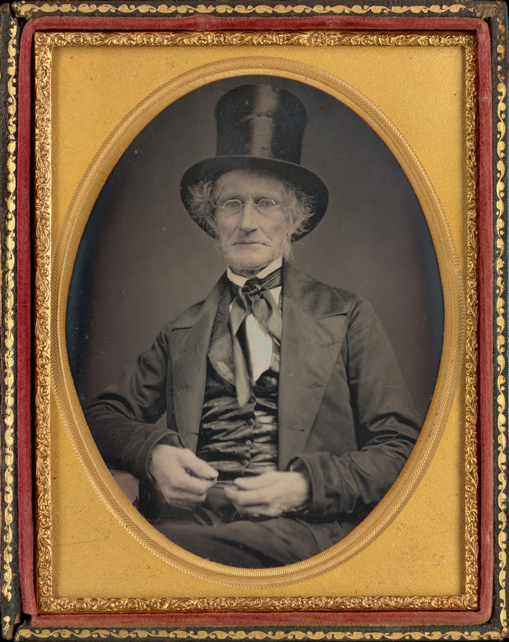 Porträtt av en man,ca. 1850 (foto) av American Photographer