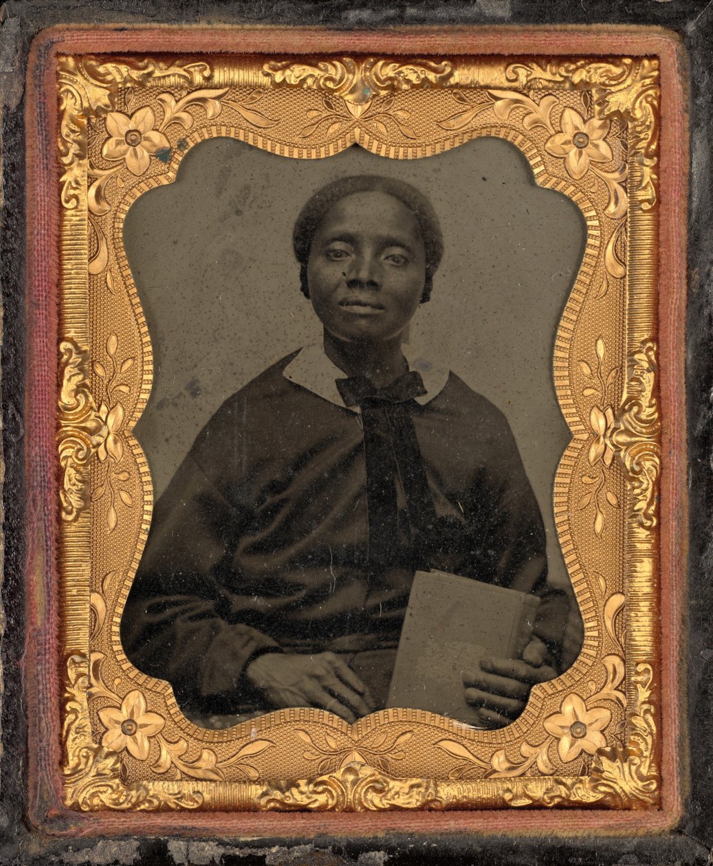 Porträtt av en kvinna,ca. 1860 (foto) av American Photographer