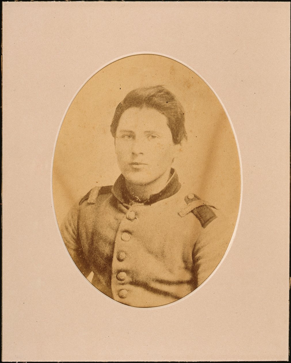 Porträtt av en oidentifierad soldat (sepiafoto) av American Photographer