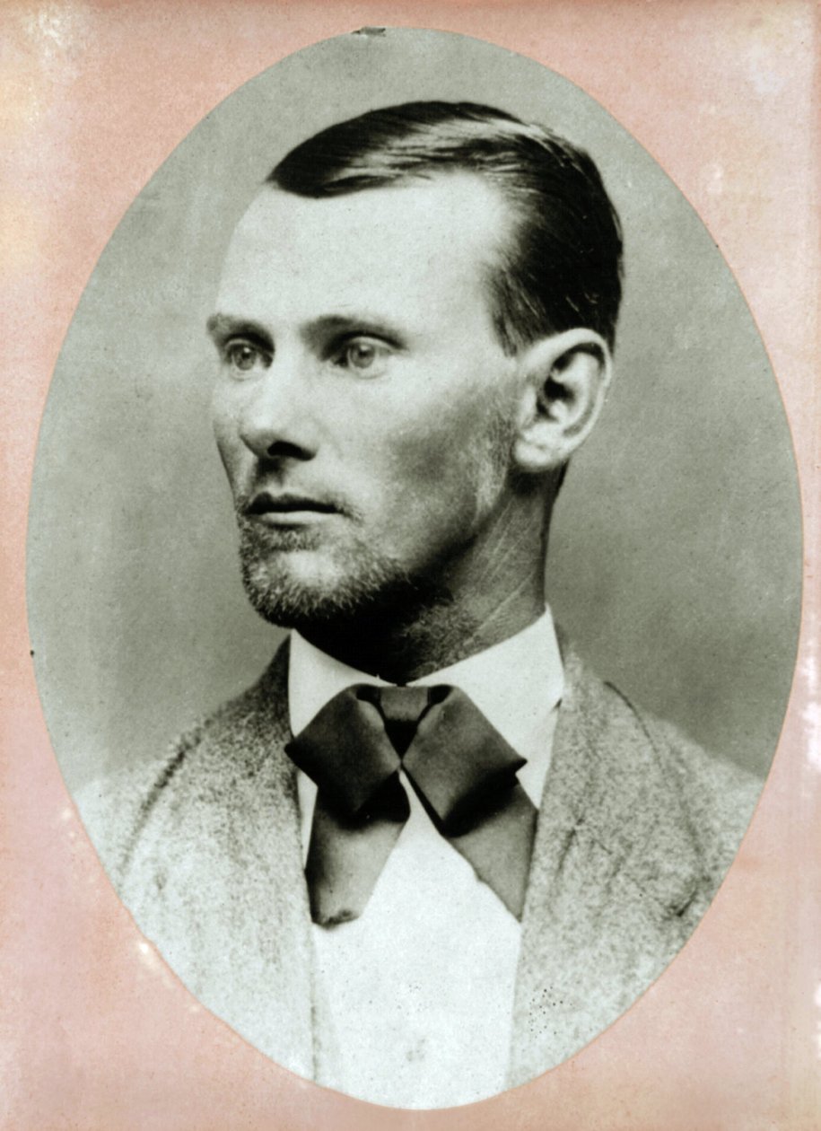 Porträtt av brottslingen Jesse James (1847-1882) strax före hans död. Fotografi 1882. av American Photographer