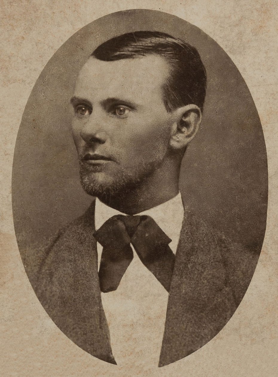 Porträtt av fredlösen Jesse James (1847-1882), (kabinettfoto) av American Photographer