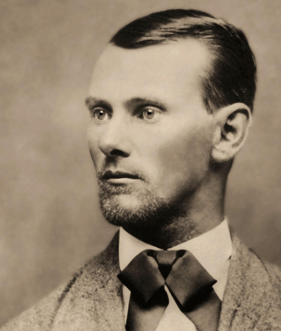 Porträtt av fredlösen Jesse James (1847-1882), (kabinettfoto) av American Photographer