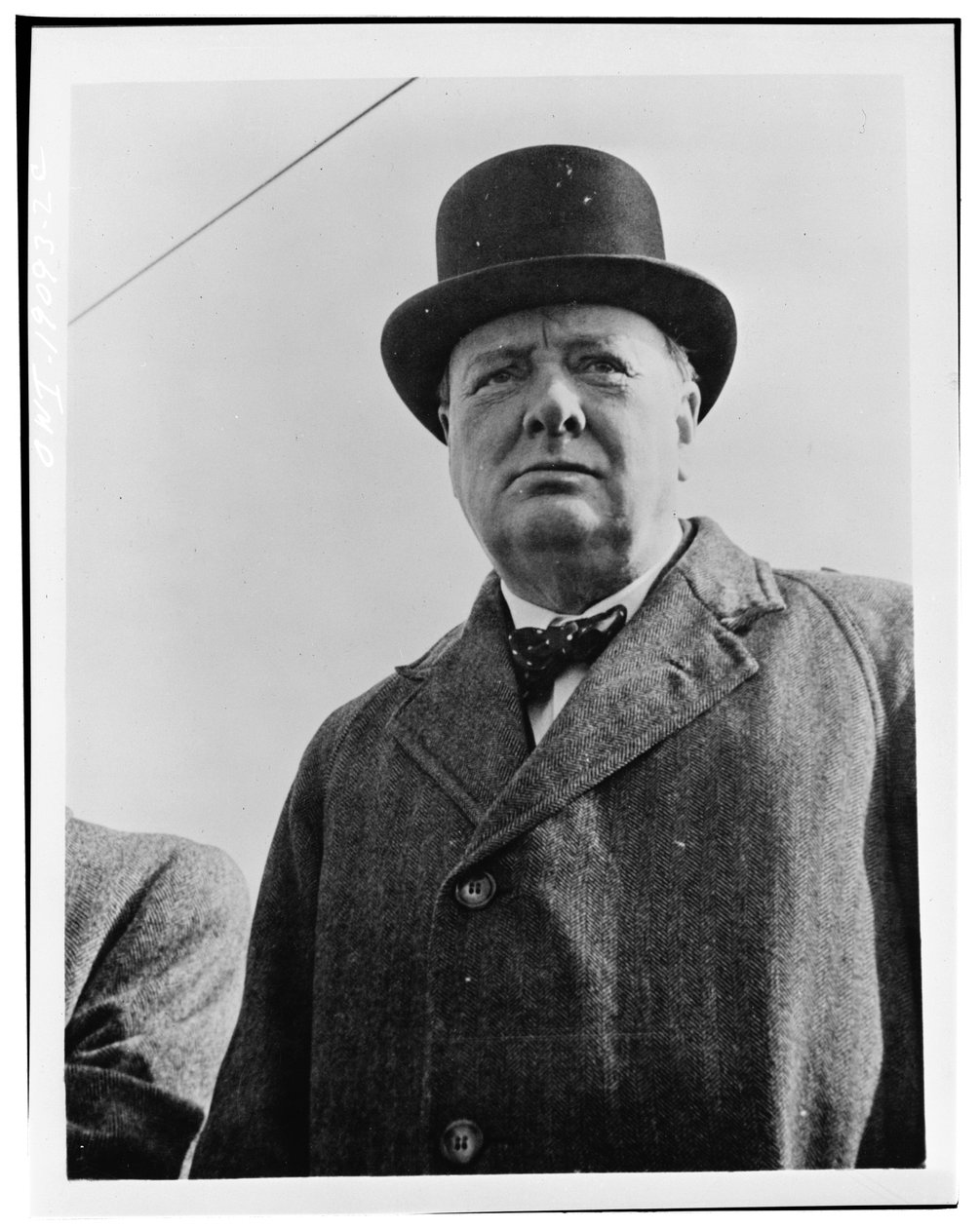 Storbritanniens premiärminister Winston Churchill, ca 1942 (svartvitt foto) av American Photographer