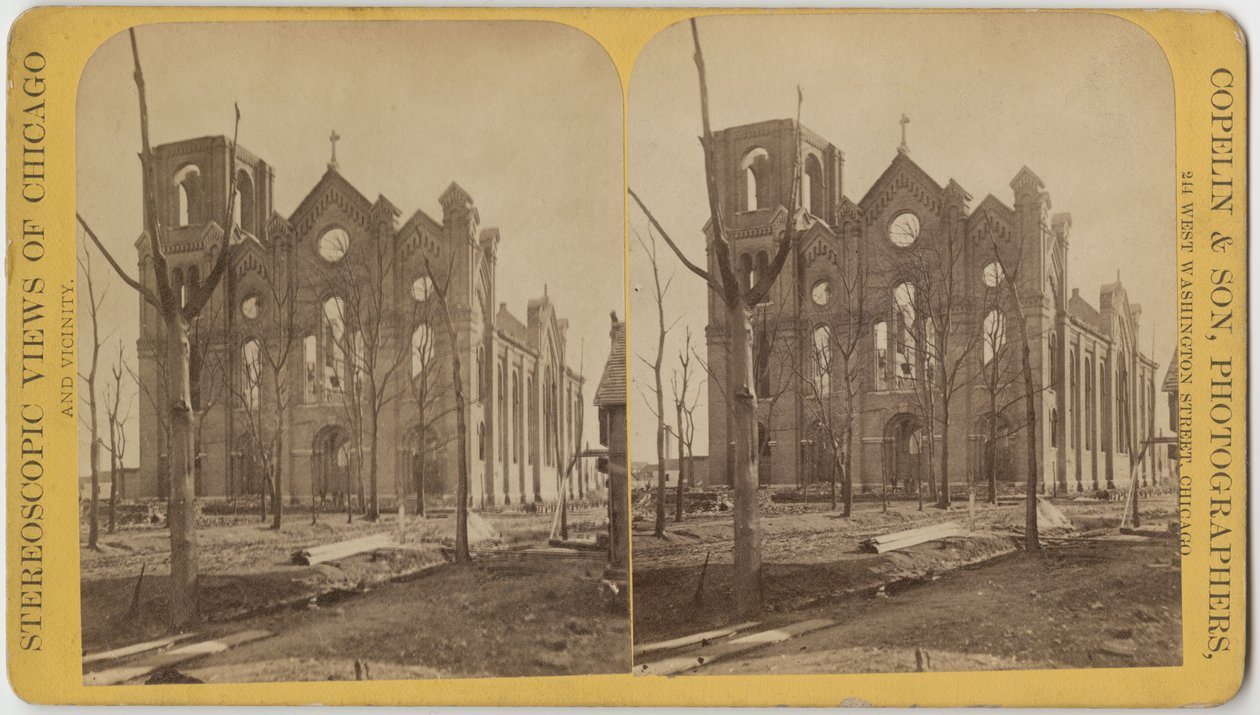 St. Michaels Church efter branden i Chicago 1871 av American Photographer