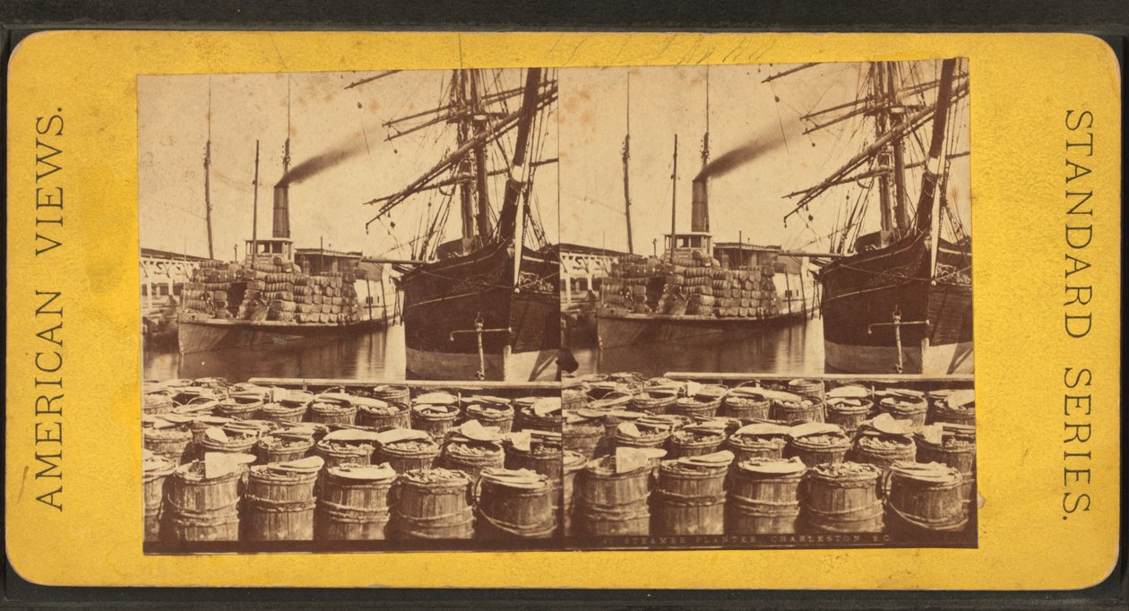 Stereoskopisk bild av ångbåten "Planter", Charleston, S.C. av American Photographer