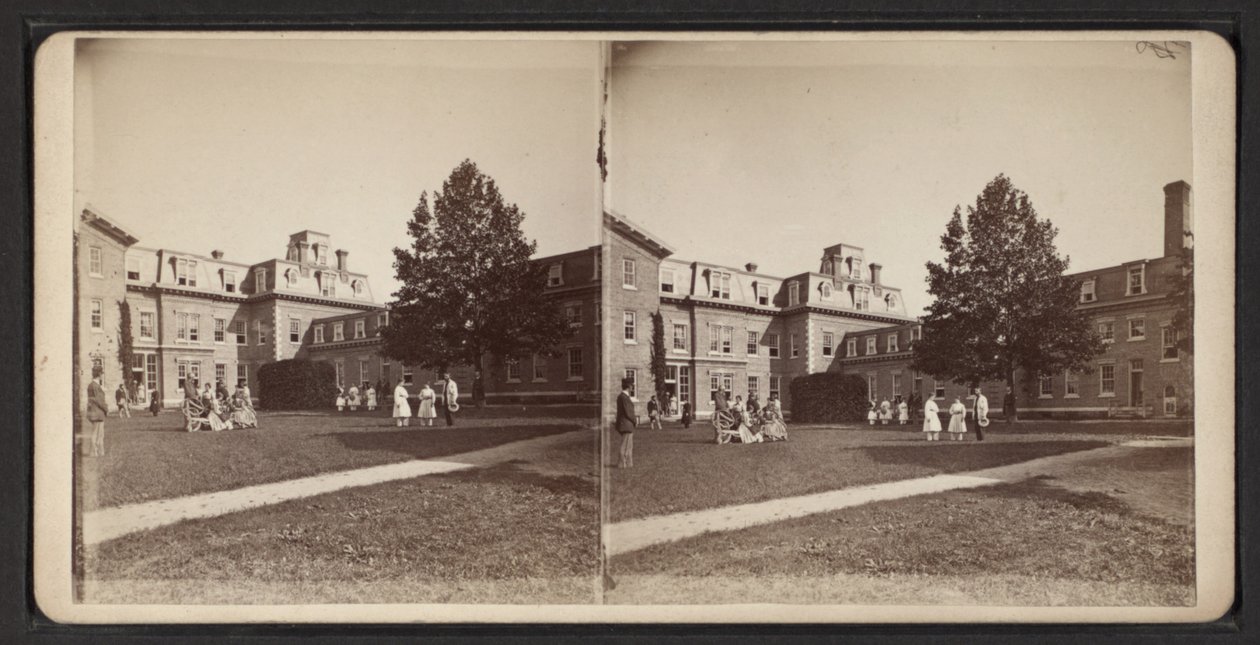 Stereoskopiska vyer av Oneida-gemenskapen, ca 1870 (s/v-foto) av American Photographer
