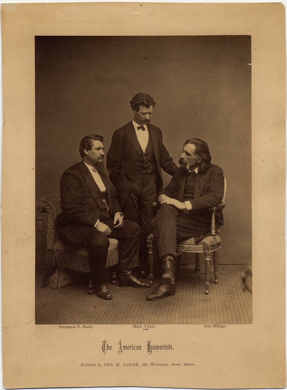 The American Humorists, gruppporträtt av George M Baker, Boston (albumfoto) av American Photographer