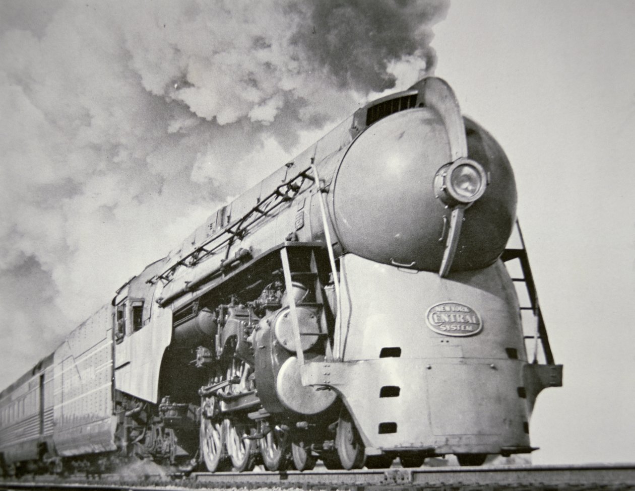 "Empire State Express" i New Yorks centralsystem 1938 (s/v foto) av American Photographer