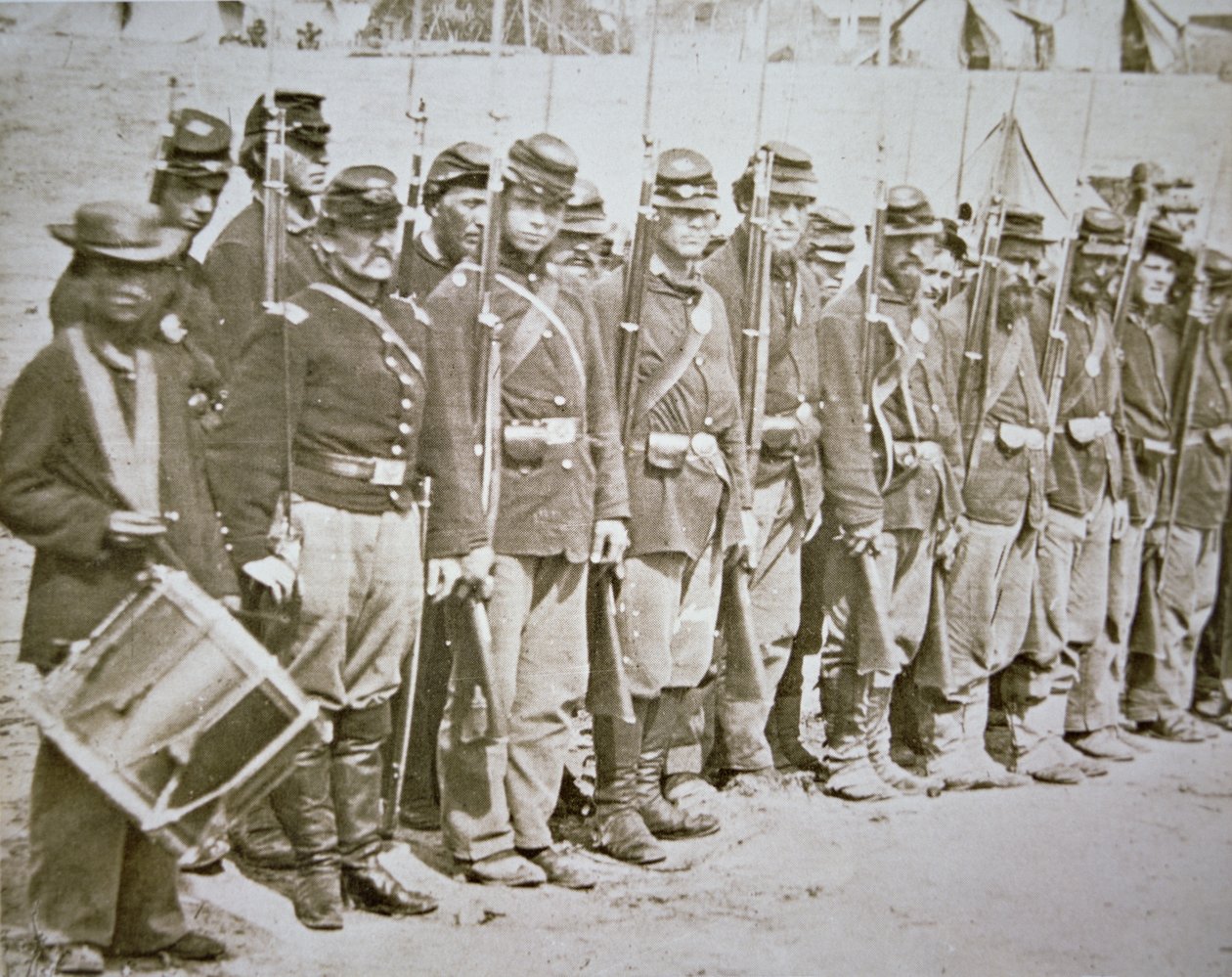 Sjätte Maine Infanteri Regt. Union Army, i parad efter slaget vid Fredericksburg av American Photographer